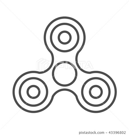 Spinner Fidget Icon Isolated on White background. Vector Spinner Fidget Icon Isolated on White background. Vector 43396802