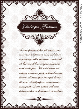 decorative frame in vintage style decorative frame in vintage style 43397077