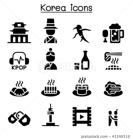 Korea icon set 43398518