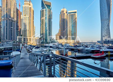 Dubai marina skyline in United Arab Emirates 43399690
