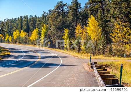 Highway at autumn in Colorado, USA. Highway at autumn in Colorado, USA. 43399701