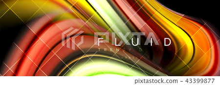 Flowing glowing color motion concept, trendy abstract layout template for business or technology 43399877