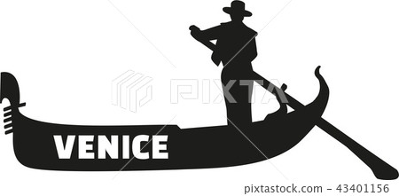 Gondola with gondolier - Venice 43401156