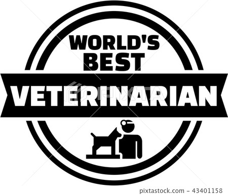 World's best Veterinarian button 43401158