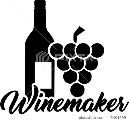 Winebottle and grapes with job title Winebottle and grapes with job title 43401699