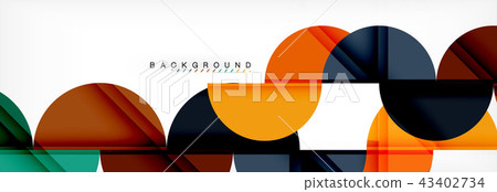 Circle modern geometrical abstract background illustration 43402734