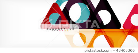 Geometric background, circles and triangles shapes banner. Illustration for business brochure or Geometric background, circles and triangles shapes banner. Illustration for business brochure or 43403306