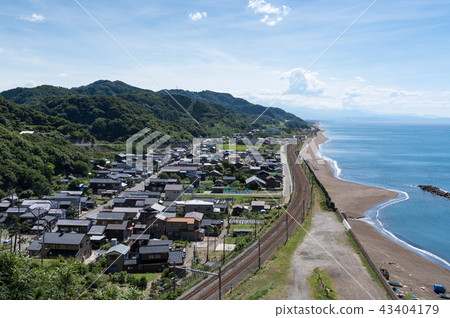 Yoneyama海灘和軌道新潟縣Amagasaki Yoneyama觀察開放空間 43404179