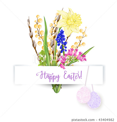 Vector illustration for the Happy Easter holiday. Vector illustration for the Happy Easter holiday. 43404982