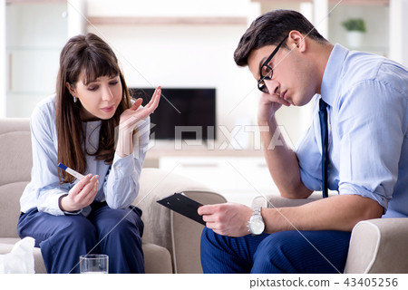 Young woman visiting male psychologist for unreciprocated love Young woman visiting male psychologist for unreciprocated love 43405256