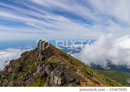 Mt. Chokai mountain climbing in summer Mt. Chokai mountain climbing in summer 43407690