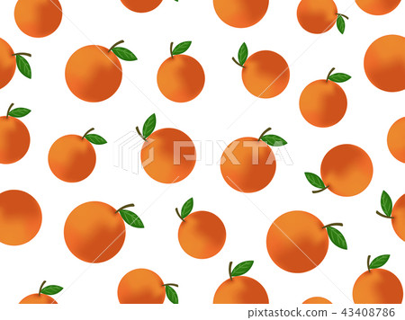 Seamless pattern vector orange fruit - Stock Illustration [43408786 ...