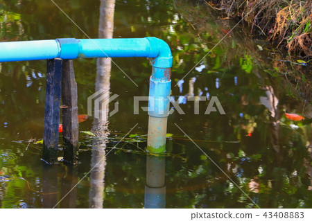 PVC plastic pipe connect from pump  43408883