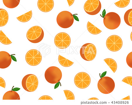 Seamless pattern mixed orange fruit background Seamless pattern mixed orange fruit background 43408926