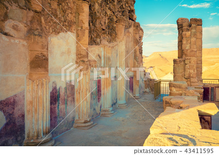 The ruins of the palace of King Herod's Masada 43411595