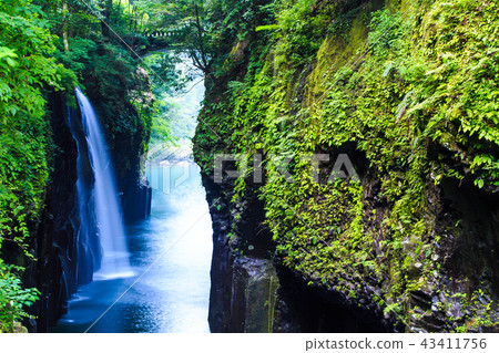 Takachiho Gorge Mana's waterfall Early morning [Miyazaki Prefecture] 43411756