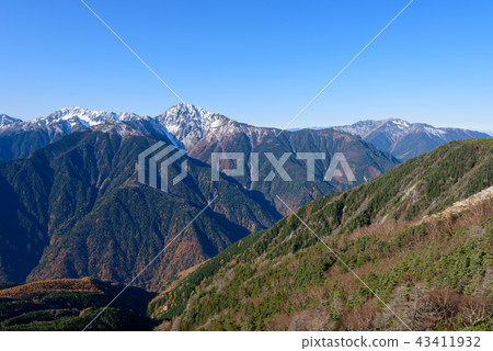 Southern Alps, Kitadake, Ma-no-dake, Senjogatake View from Southern Alps Sakaisansan 43411932
