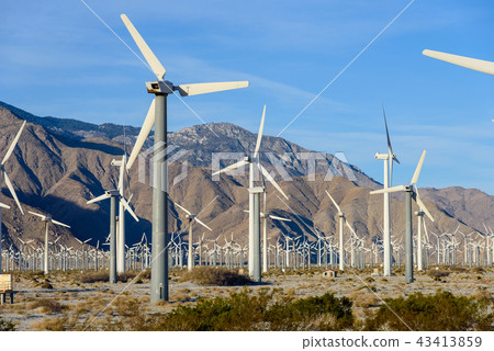風力發電的風力渦輪機在美國 風力發電的風力渦輪機在美國 43413859