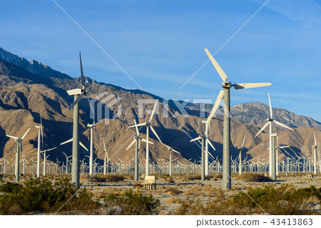 風力發電的風力渦輪機在美國 43413863