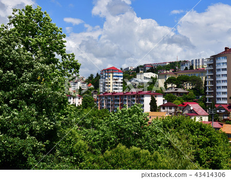 Modern residential buildings in Sochi in Russia 43414306