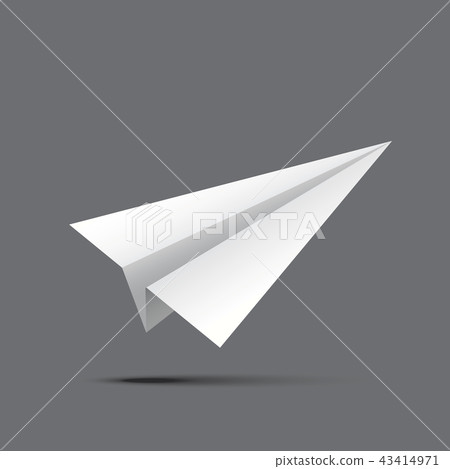Paper Plane isolated on grey background. Paper Plane isolated on grey background. 43414971