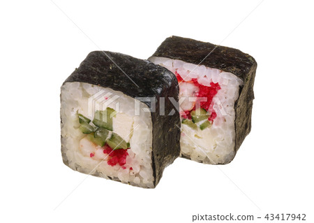 sushi roll isolated on white background without a shadow sushi roll isolated on white background without a shadow 43417942