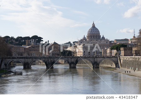 Saint Peter Basilica view from Ponte Umberto 43418347