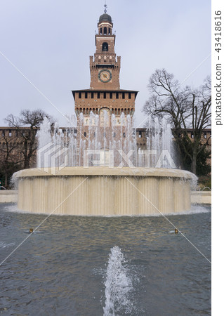 Fountain in Castle Sforzesco 43418616