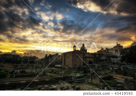 Roman forum at Sunset Roman forum at Sunset 43419593