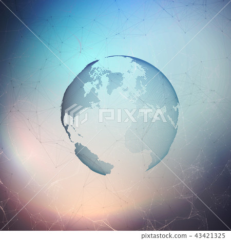 Abstract futuristic network shapes. High tech background, connecting lines and dots, polygonal Abstract futuristic network shapes. High tech background, connecting lines and dots, polygonal 43421325