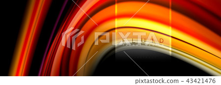 Fluid colors abstract background colorful poster, twisted liquid design on black, colorful marble or 43421476
