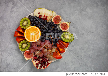 platter of fresh fruits platter of fresh fruits 43421961