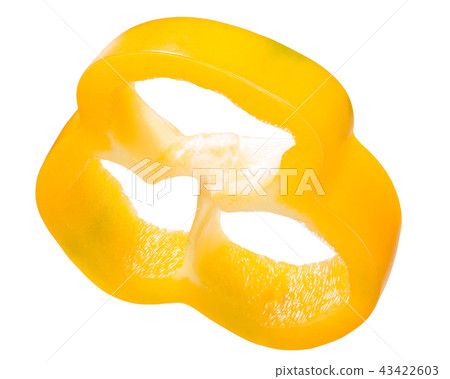 Golden bell pepper slice 43422603