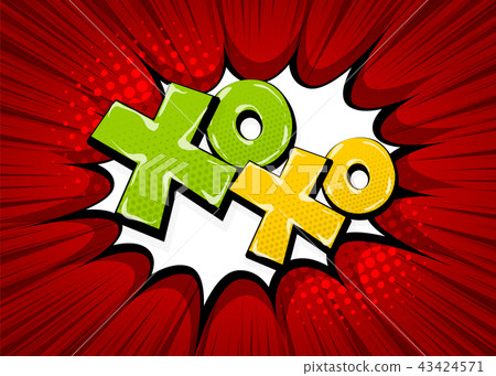 Xoxo pop art comic book text speech bubble Xoxo pop art comic book text speech bubble 43424571
