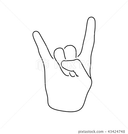 Rock hand icon Rock hand icon 43424748