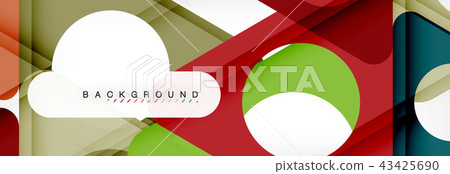 Geometric background, circles and triangles shapes banner. Illustration for business brochure or Geometric background, circles and triangles shapes banner. Illustration for business brochure or 43425690