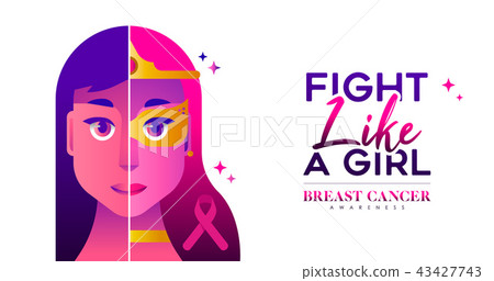 Breast Cancer Awareness concept for women fight 43427743