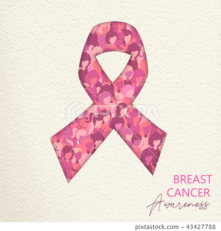 Breast Cancer Care cutout pink ribbon for help 43427788