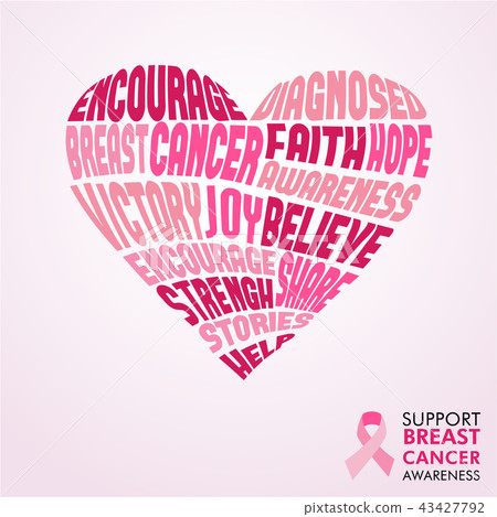 Breast Cancer Awareness Month pink love concept Breast Cancer Awareness Month pink love concept 43427792