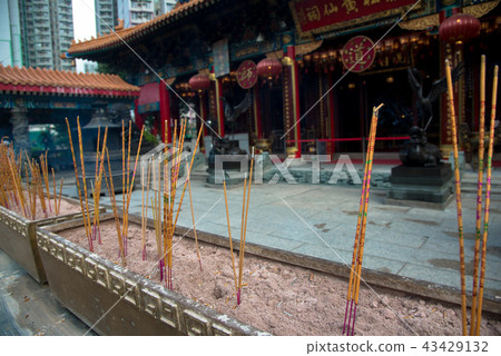 中國，傳統，香，願望，寺廟 43429132