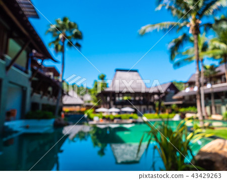 Abstract blur and defocused hotel and resort background 43429263