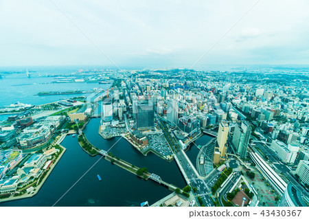 Beautiful building and architecture in Yokohama city skyline Beautiful building and architecture in Yokohama city skyline 43430367
