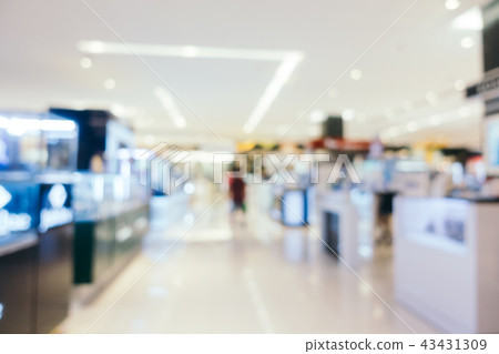 Abstract blur and defocused shopping mall of department store interior Abstract blur and defocused shopping mall of department store interior 43431309