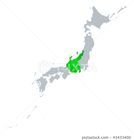 中部地區和日本列島 插圖素材 圖庫