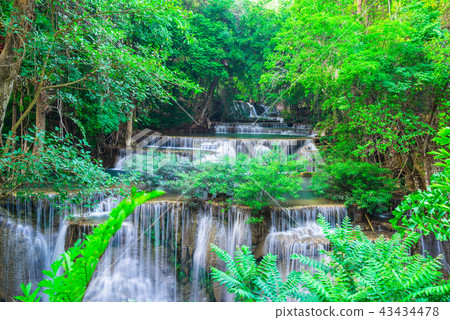 Beautiful waterfall in Huay Mae Kamin Kanjanaburi Thailand 43434478