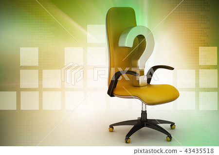an empty chair with  question mark 43435518