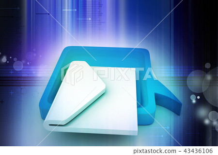 Speech bubble with mail 43436106