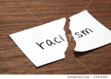 Racism Torn Paper 43436861