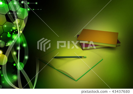 Books and pencil, education concept 43437680