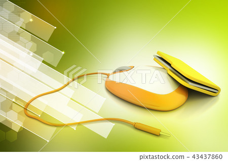 mouse with file folder 43437860